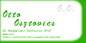 otto osztovics business card