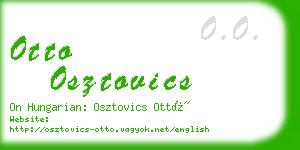 otto osztovics business card